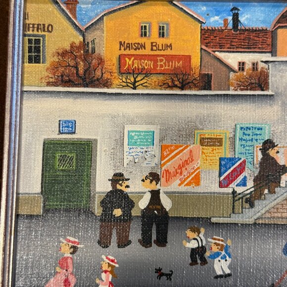 Bin Kashiwa Original Oil Painting Paris Montmartre Neighborhood Signed Framed - Picture 5 of 15